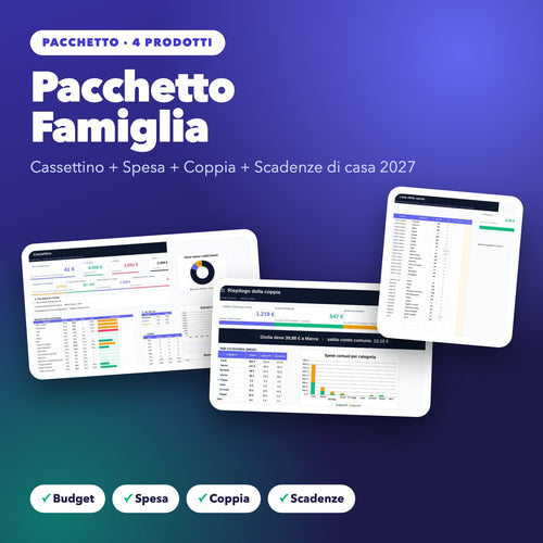Cassettino Completo – Budget + Spesa + Coppia + Scadenze 2027, impostato da noi
