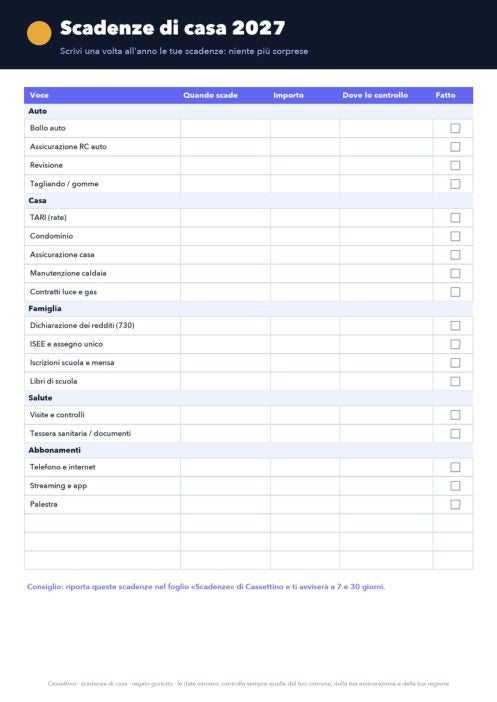 Scadenze di casa 2027 – PDF GRATIS